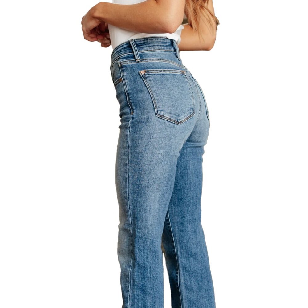 GENEVIEVE MID RISE VINTAGE BOOTCUT JEANS by JUDY BLUE - Picture 4 of 8